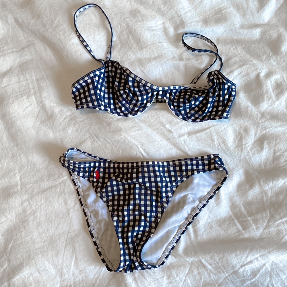 Polo Ralph Lauren gingham bikini swimsuit